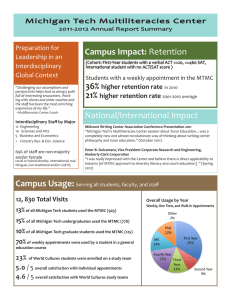 Campus Impact:  Michigan Tech Multiliteracies Center Preparation for