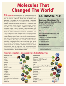 Molecules That Changed The World 1 K.C. NICOLAOU, Ph.D.