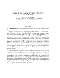 WARWICK DYNAMICAL SYSTEMS WORKSHOP 6–8 JUNE 2016 Abstracts