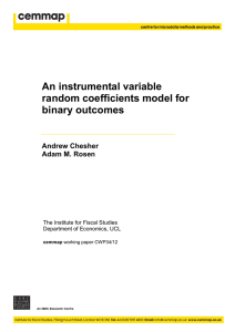 An instrumental variable random coefficients model for binary outcomes