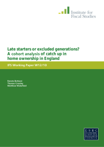 Late starters or excluded generations? home ownership in England