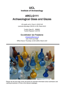 UCL Archaeological Glass and Glazes ARCLG111