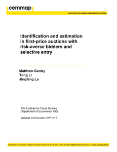 Identification and estimation in first-price auctions with risk-averse bidders and selective entry