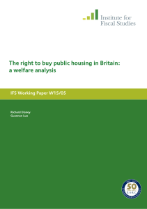 The right to buy public housing in Britain: a welfare analysis