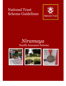 Niramaya National Trust Scheme Guidelines Health Insurance Scheme