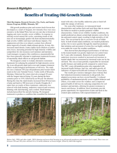 Benefits of Treating Old-Growth Stands Research Highlights