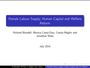 Female Labour Supply, Human Capital and Welfare Reform Jonathan Shaw