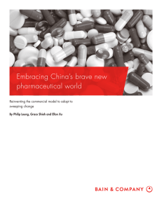 Embracing China’s brave new pharmaceutical world sweeping change