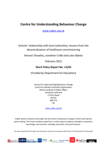 Centre for Understanding Behaviour Change