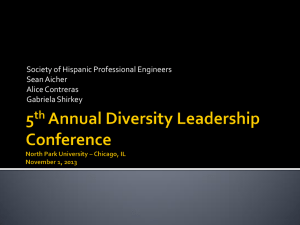 Society of Hispanic Professional Engineers Sean Aicher Alice Contreras Gabriela Shirkey