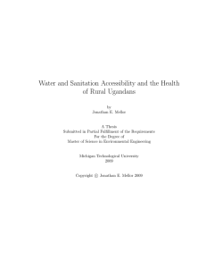 Water and Sanitation Accessibility and the Health of Rural Ugandans