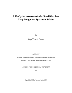 Life Cycle Assessment of a Small Garden By