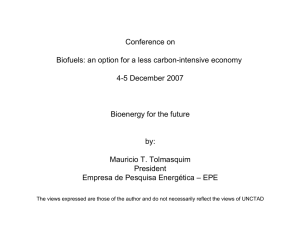 Conference on Biofuels: an option for a less carbon-intensive economy