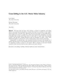 Cross-Selling in the U.S. Home Video Industry