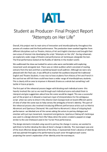 Student as Producer- Final Project Report “Attempts on Her Life”