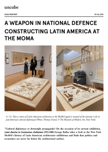 A WEAPON IN NATIONAL D CONSTRUCTING LATIN AM THE MOMA