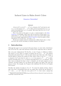 Induced Lines in Hales-Jewett Cubes Demetres Christofides