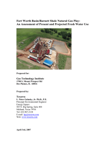 Fort Worth Basin/Barnett Shale Natural Gas Play: