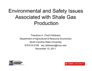 Environmental and Safety Issues Associated with Shale Gas Production