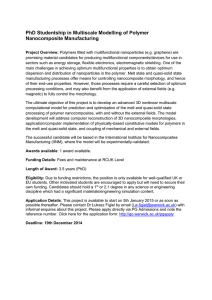 PhD Studentship in Multiscale Modelling of Polymer Nanocomposite Manufacturing