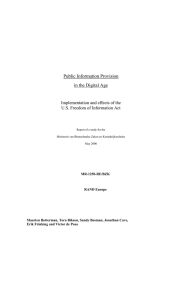 Public Information Provision in the Digital Age Implementation and effects of the