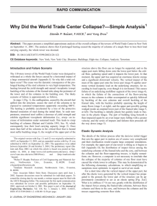 Why Did the World Trade Center Collapse?—Simple Analysis 1 and Yong Zhou