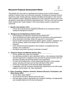 Research Proposal Assessment Sheet