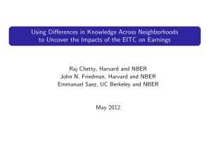 Using Differences in Knowledge Across Neighborhoods