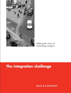 The integration challenge Making the most of technology mergers
