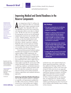 A Improving Medical and Dental Readiness in the Reserve Components