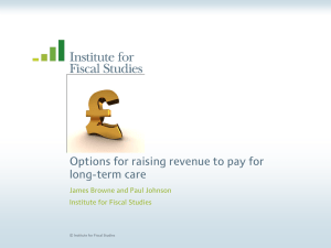 Options for raising revenue to pay for long-term care