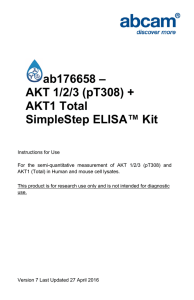 ab176658 – AKT 1/2/3 (pT308) + AKT1 Total SimpleStep ELISA™ Kit