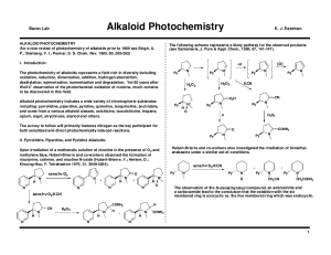 Alkaloid Photochemistry Baran Lab K. J. Eastman