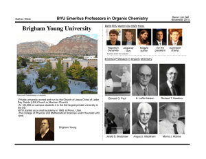 Brigham Young University BYU Emeritus Professors in Organic Chemistry