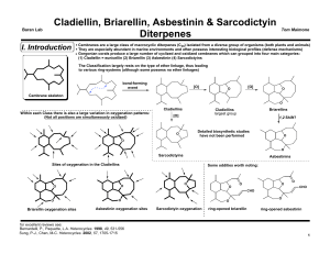 Cladiellin, Briarellin, Asbestinin &amp; Sarcodictyin Diterpenes I. Introduction