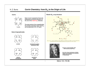 Corrin Chemistry: from B to the Origin of Life N. Z. Burns 12