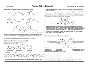 Redox-Active Ligands Q. Michaudel Baran Lab GM 2013-10-19