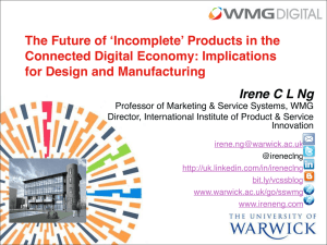 The Future of ‘Incomplete’ Products in the Connected Digital Economy: Implications