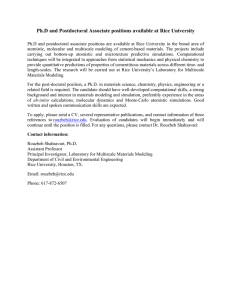 Ph.D and Postdoctoral Associate positions available at Rice University