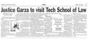 Jus visit Tech  School of Law ice Garza to