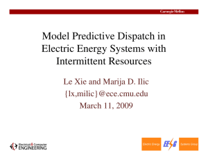Model Predictive Dispatch in Electric Energy Systems with Intermittent Resources