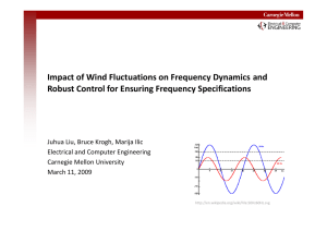 Impact of Wind Fluctuations on Frequency Dynamics and  Robust Control for Ensuring Frequency Specifications