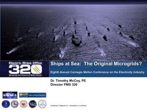 Ships at Sea:  The Original Microgrids? Dr. Timothy McCoy, PE