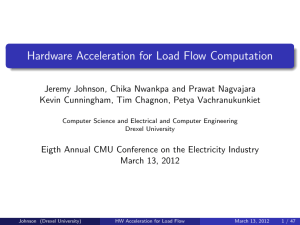 Hardware Acceleration for Load Flow Computation