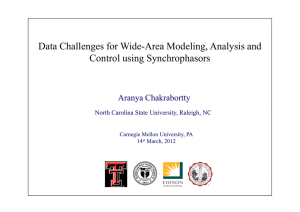 Data Challenges for Wide-Area Modeling, Analysis and Control using Synchrophasors