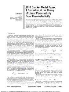 2014 Drucker Medal Paper: A Derivation of the Theory of Linear Poroelasticity