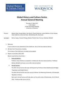 Global History and Culture Centre Annual General Meeting