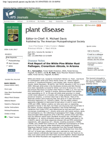 Editor-in-Chief: R. Michael Davis Published by The American Phytopathological Society