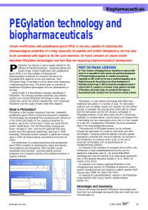 PEGylation technology and biopharmaceuticals P Biopharmaceuticals