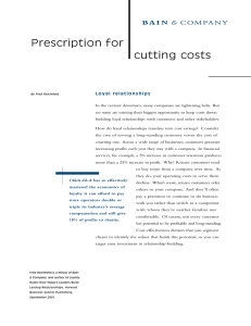 Prescription for cutting costs